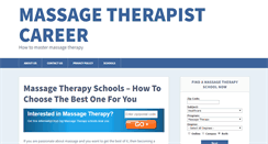 Desktop Screenshot of massagetherapistcareer.org