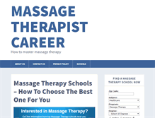 Tablet Screenshot of massagetherapistcareer.org